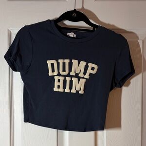 Garage Dark Blue Crop Top